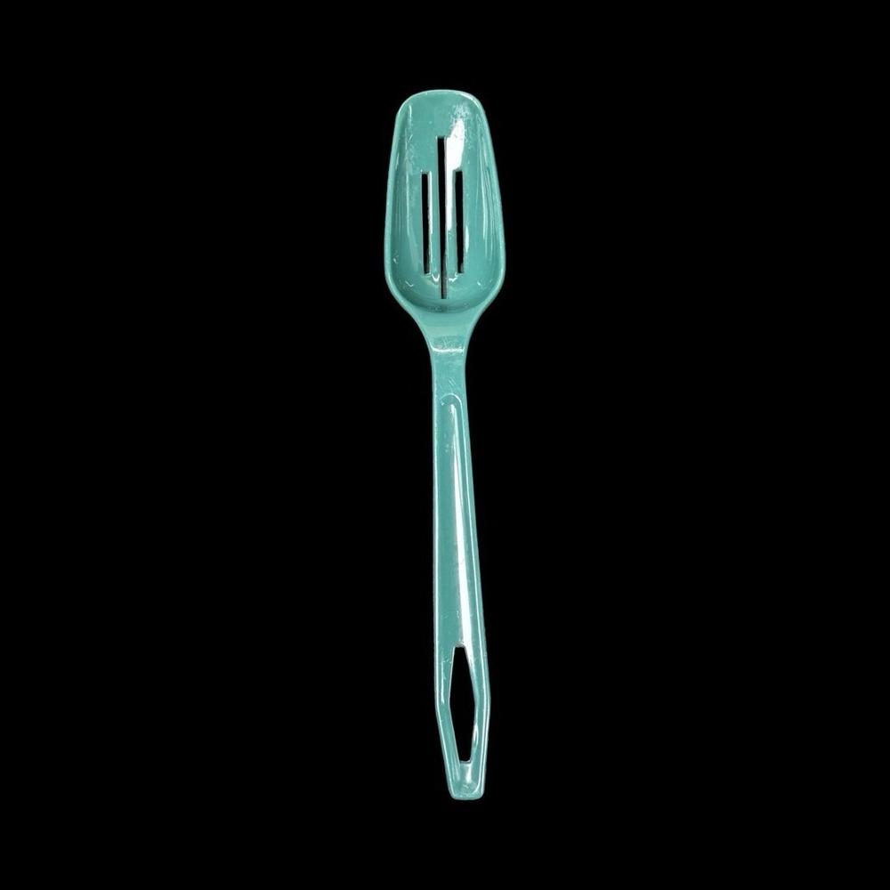 King Kraft 11"‎ Slotted Spoon Retro Green Vintage Kitchen Utensil Cooking